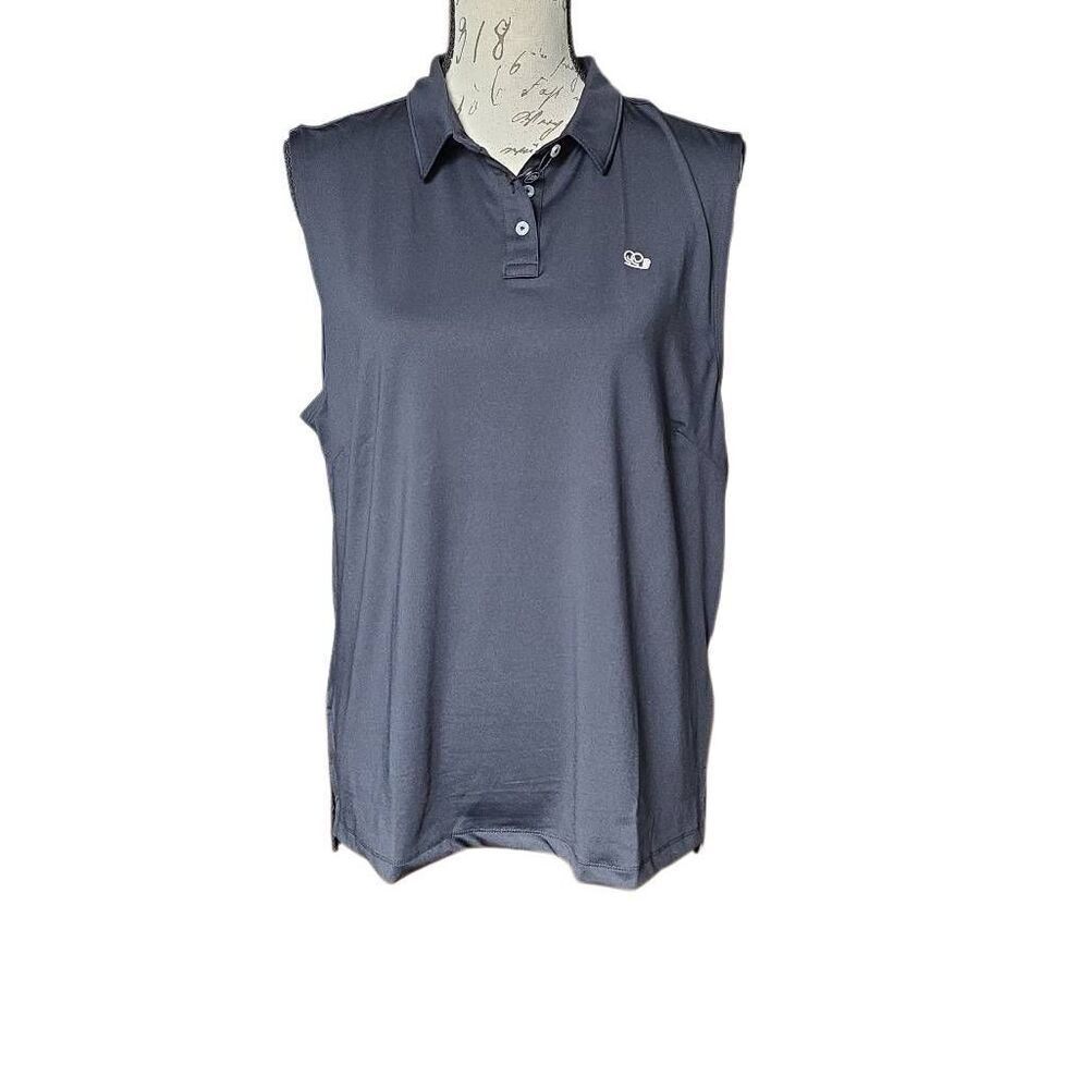Good Good Women's Size XL Black Drive Sleeveless Golf Polo